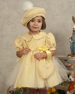 Sonata SS24 Spanish Girls Lemon Tulle Puffball Dress VE2404 - MADE TO ORDER