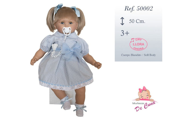 Spanish DeCuna Lala Crying Girl Doll 50cm 50002 - IN STOCK NOW