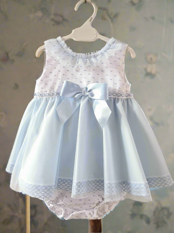 Ceyber Spanish Baby Girls Blue Tulle Dress MC9440 ~ 18m