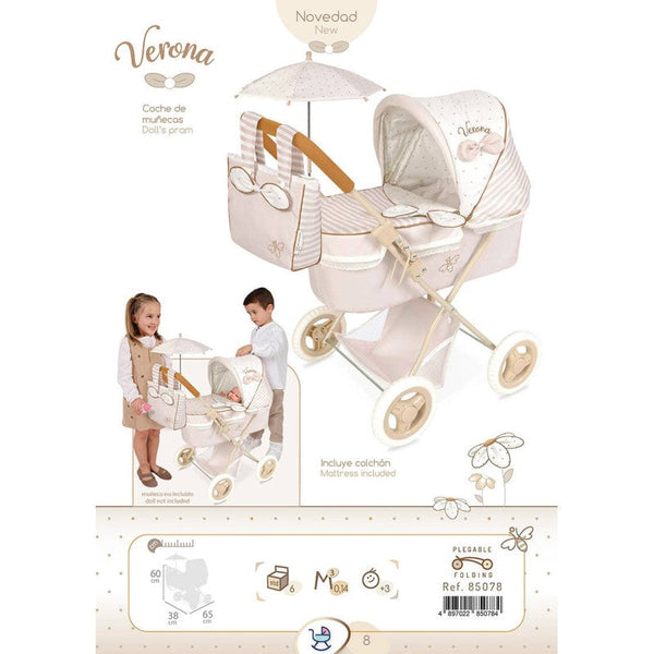 Spanish DeCuevas My First Verona Pram 60cm 85078 - PREORDER