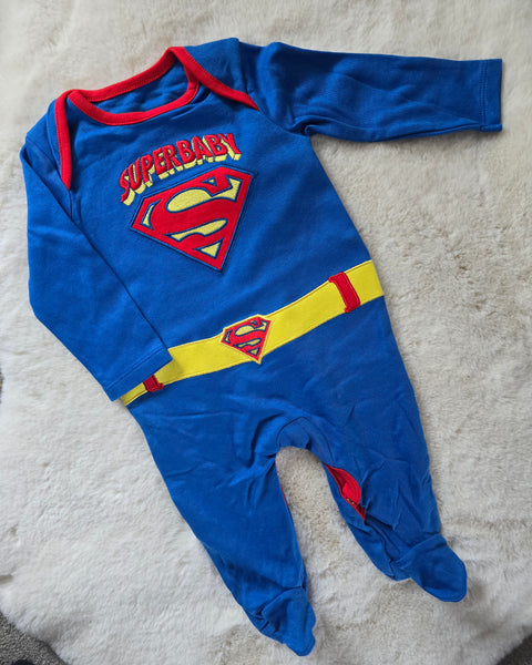 Baby Boys "Superbaby" Sleepsuit/Babygrow