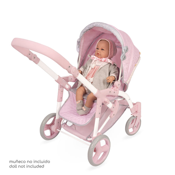 Spanish DeCuevas 3x1 Convertable Pink Sophie Pram 81675 (72cm) - IN STOCK NOW