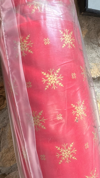 Sonata AW25 Spanish Girls Red & Gold Christmas Snowflake Headband - MADE TO ORDER