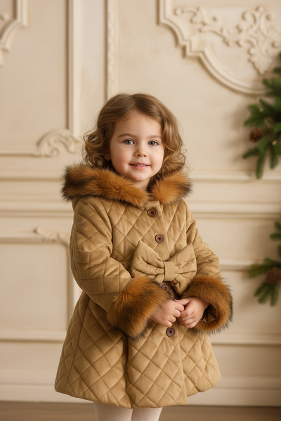 Sonata Spanish Girls Camel Quilted Winter Coat ~ 3 years ~ IN STOCK NOW