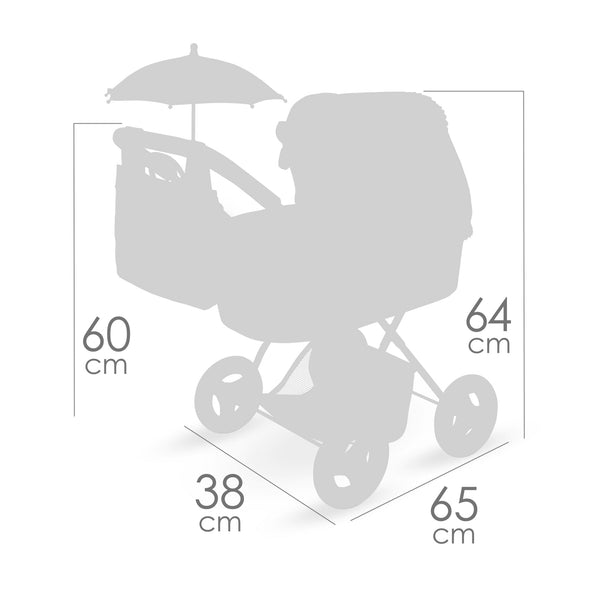 Spanish DeCuevas My First Pink Sophie Doll Pram 60cm 85075 - PREORDER
