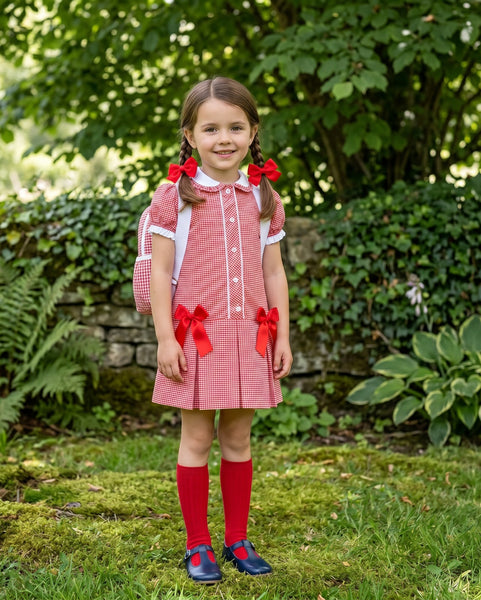 Sonata Infantil Spanish Girls Gingham School Dress C02604 - MADE TO ORDER