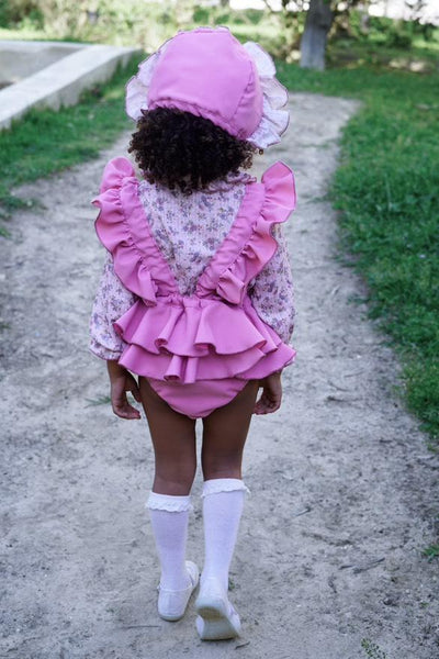 Ela Confeccion AW25 Spanish Girls Pink Romper - MADE TO ORDER