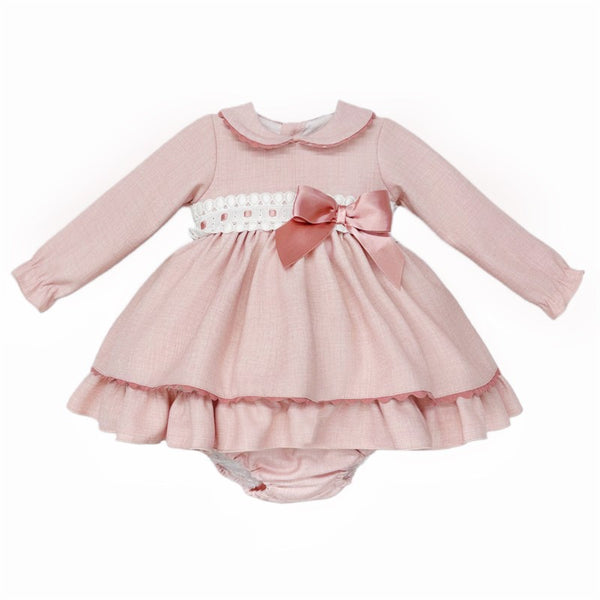 Spanish Girls Dusky Pink Dress & Pants ~ 3-36m