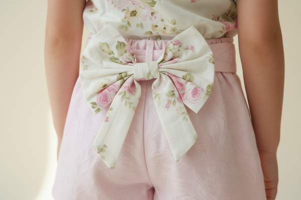 Beau Kid Traditional Girls Pink Short & Floral Blouse Set 444200 ~ 2-6y