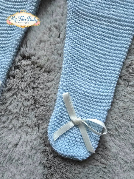 Spanish Creaciones Gavidia Unisex Baby Blue Knitted 3pc Set 8213