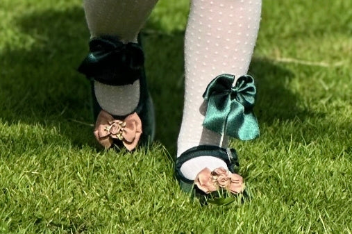 Sonata Infantil Spanish Girls Green Bow Shoes - 6 Bow Colours