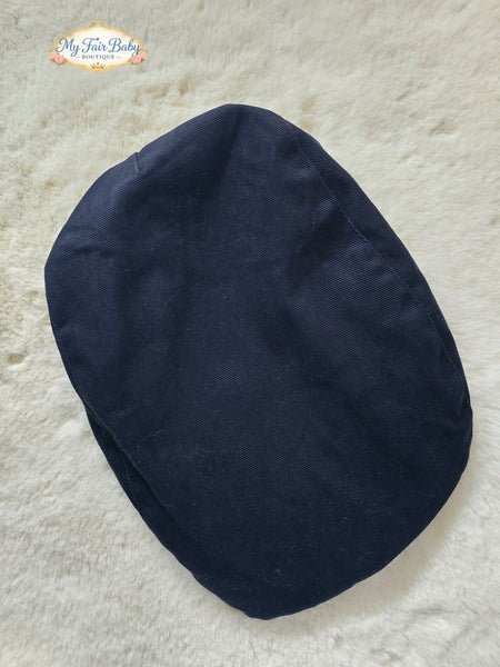 Beau Kid Traditional Boys Navy Flat Cap