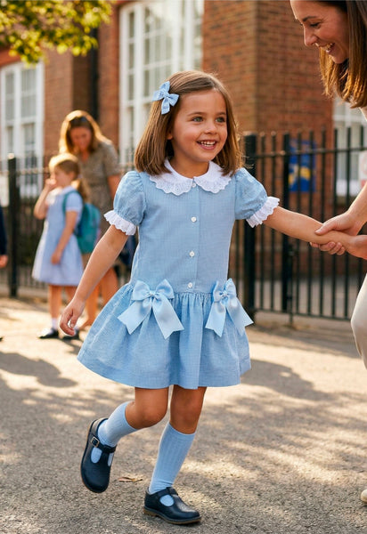 Sonata Infantil Spanish Girls Gingham School Dress C02602 - MADE TO ORDER