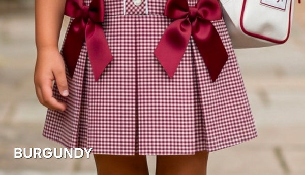 Sonata Infantil Spanish Girls Gingham School Dress C02604 - MADE TO ORDER