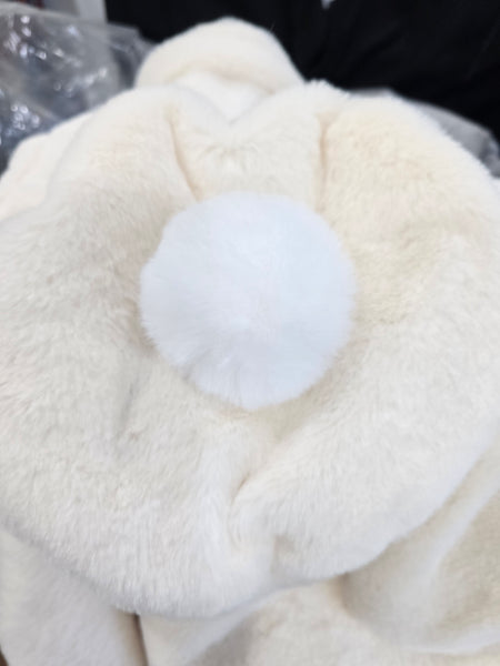 Sonata AW25 Spanish Girls Cream Fur Osita Winter Coat & Beret IN2523 - 2y ~ IN STOCK NOW