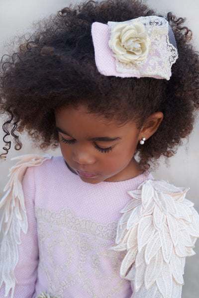 Ela Confeccion AW25 Spanish Girls Pink Ruffled Lace Dress - MADE TO ORDER