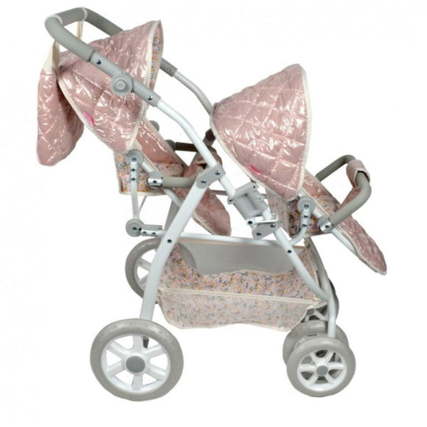 Spanish Arias Pink Fantasy Twin Dolls Pram 40874 (77cm) - IN STOCK NOW