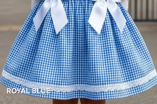 Sonata Infantil Spanish Girls Gingham School Dress C02604 - MADE TO ORDER