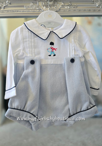 Beau Kid Traditional Baby Boys Blue Soldier Romper 2501 ~ 0-24m