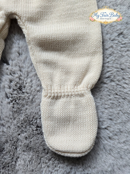 Spanish Baby Boys Biscuit Knitted 3pc Set ~ 0-3m
