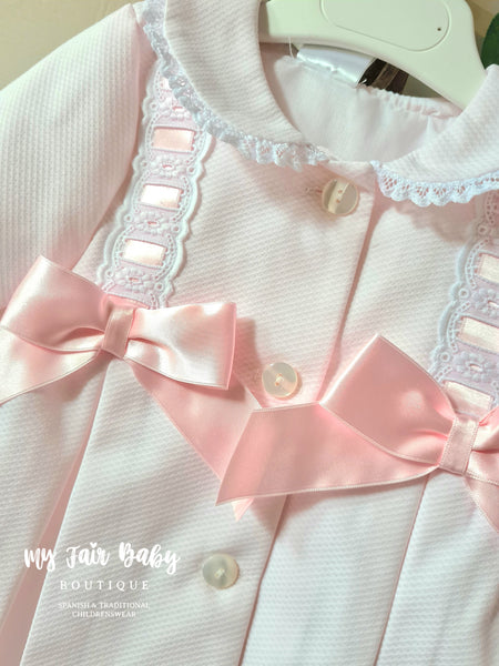 Spanish Wee Me Baby Girls Pink Waffle Summer Coat/Jacket