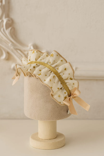 Sonata AW25 Spanish Girls Cream & Gold Christmas Star Headband - MADE TO ORDER