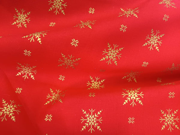 Sonata AW25 Spanish Girls Red & Gold Snowflake Christmas Puffball Dress NA2504 - MADE TO ORDER