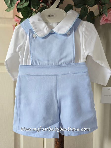 Spanish Baby Boys Blue Dungaree Set PO16