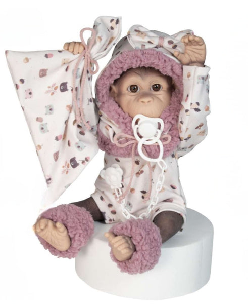 Spanish Silicone Feel Reborn Monkey Doll 636101 - IN STOCK NOW
