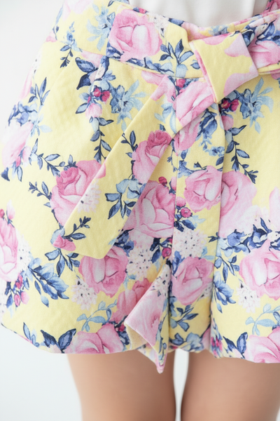 Beau Kid Traditional Lemon Floral Dungaree Set 22112 ~ 2-6y