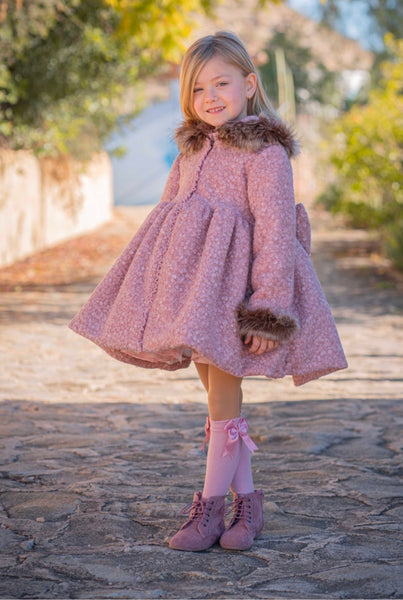 Belcoquet AW26 Pardolo Girls Pink Winter Coat