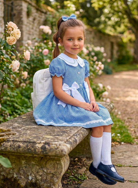 Sonata Infantil Spanish Girls Gingham School Dress C02603 - MADE TO ORDER