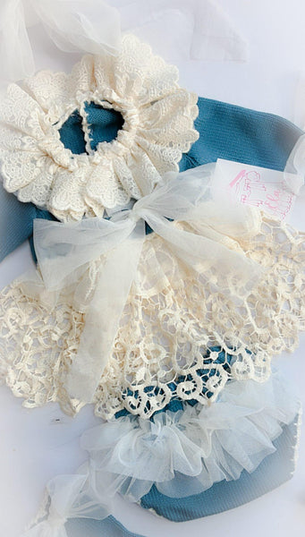 Ela Confeccion AW25 Spanish Girls Teal Knitted Dress Set - MADE TO ORDER