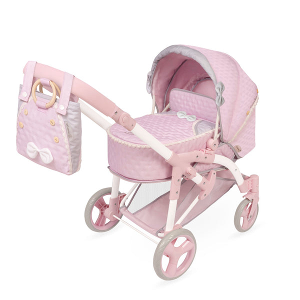 Spanish DeCuevas 3x1 Convertable Pink Sophie Pram 81675 (72cm) - IN STOCK NOW