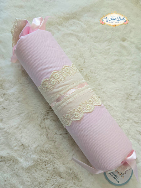 Spanish Baby Boys/Girls Ribbon & Lace Anti-Roll Cushions
