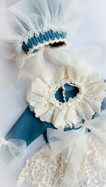 Ela Confeccion AW25 Spanish Girls Teal Knitted Dress Set - MADE TO ORDER