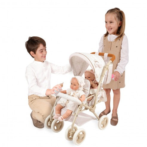 Spanish DeCuevas Verona Twin Doll Pram 90378 (72cm) - PREORDER