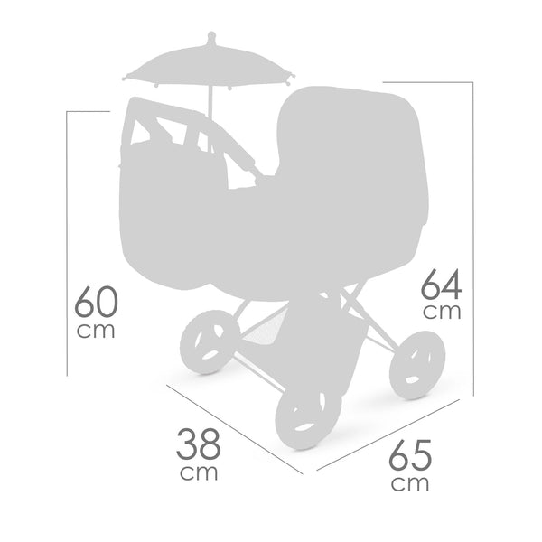 Spanish DeCuevas My First Pink Honey Dolls Pram 60cm 85070 - PREORDER