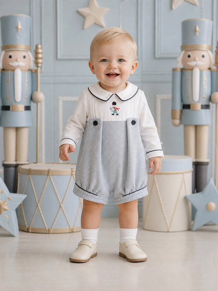 Beau Kid Traditional Baby Boys Blue Soldier Romper 2501 ~ 0-9m