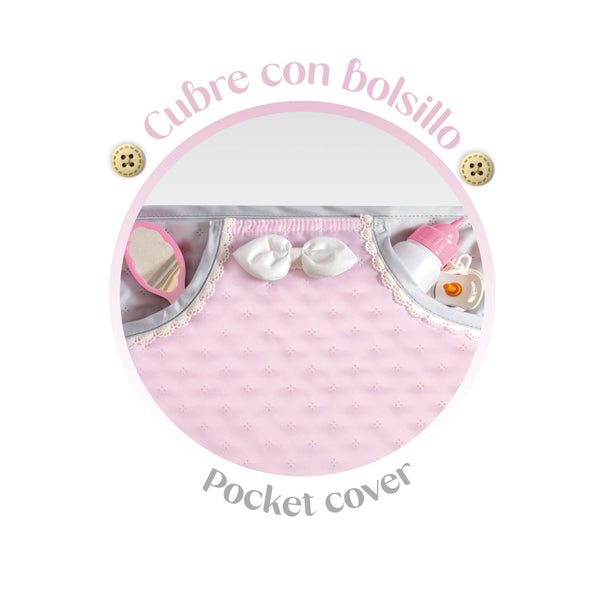 Spanish DeCuevas 3x1 Convertable Pink Sophie Pram 81675 (72cm) - IN STOCK NOW