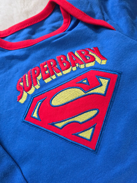 Baby Boys "Superbaby" Sleepsuit/Babygrow