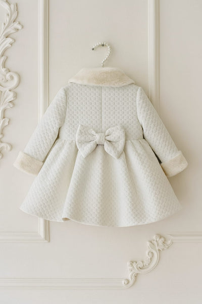 Sonata Infantil AW25 Spanish Girls White Winter Coat NA2512 - MADE TO ORDER