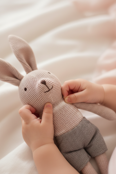 Knitted Bunny Baby Toy