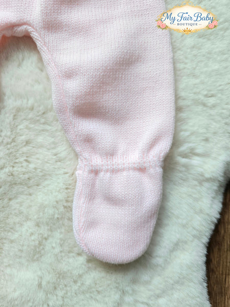 Spanish Baby Girls Pink Knitted 3pc Set ~ 0-3 months