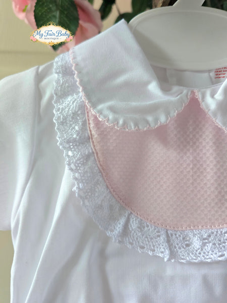 Spanish Baby Girls Pink Lace & Bow Skort Set ~ 3-36m