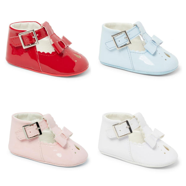 Sevva Baby Girls Patent Buckle Pre-Walker Pram Shoes