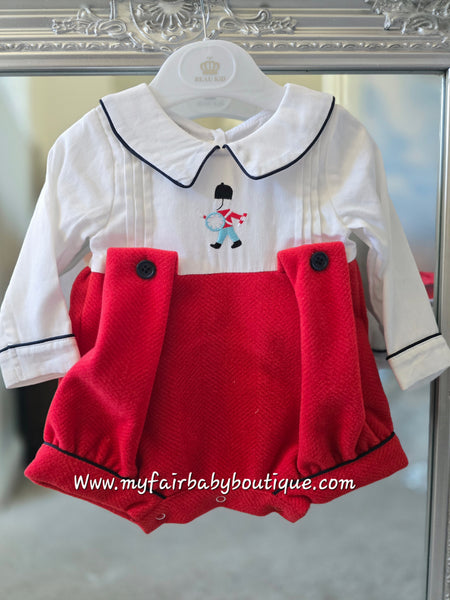 Beau Kid Traditional Baby Boys Red Soldier Romper ~ 0-24m