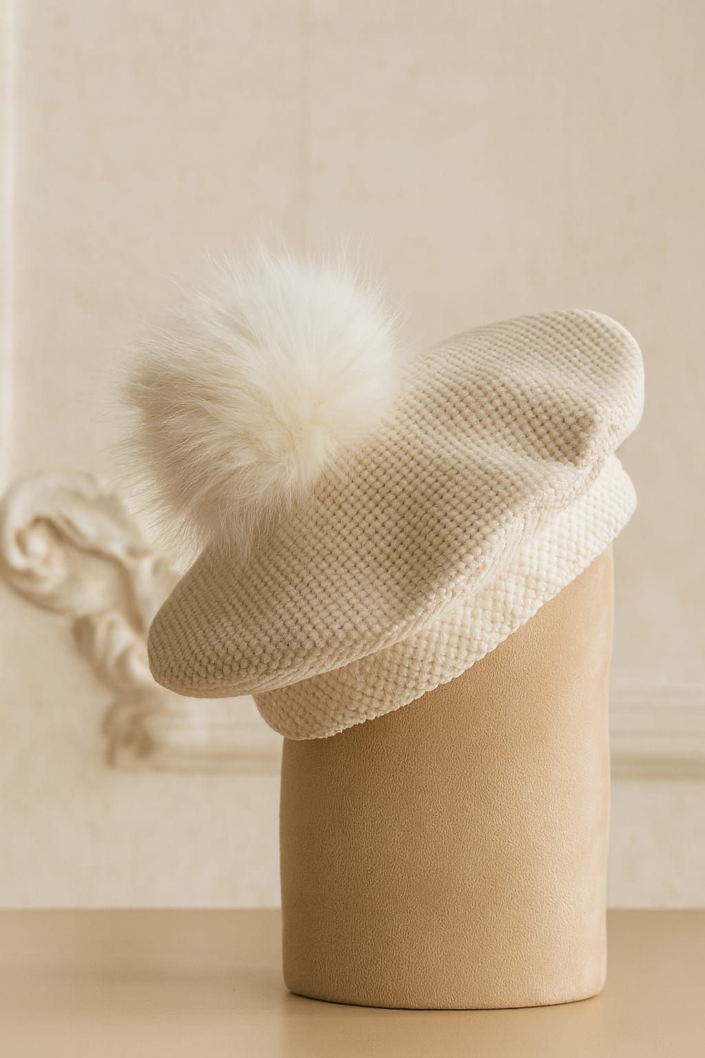 Sonata AW25 Spanish Girls/Boys Cream Pom Pom Beret NA2508 - MADE TO ORDER