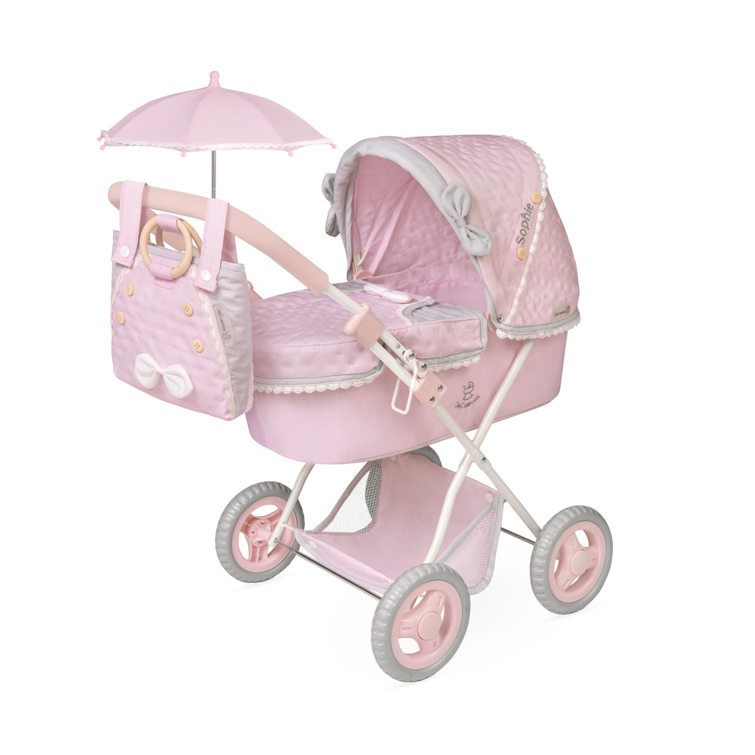 Spanish DeCuevas My First Pink Sophie Pram 60cm 85075 PREORDER