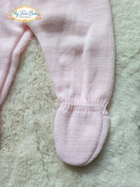 Spanish Baby Girls Pink Knitted 3pc Set ~ 0-3 months